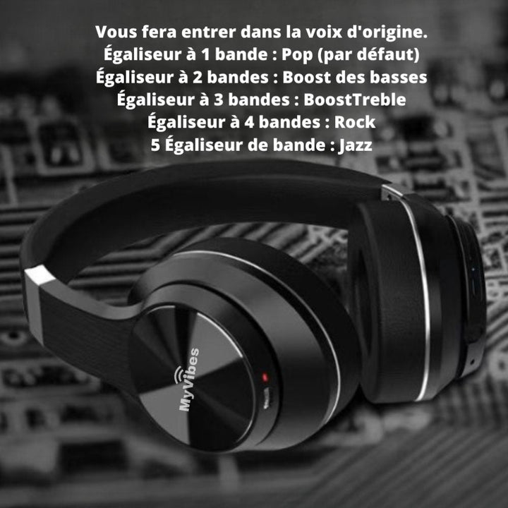 Casque gamer audio Bluetooth MYVIBES à réduction de bruit V9D - MYVIBES