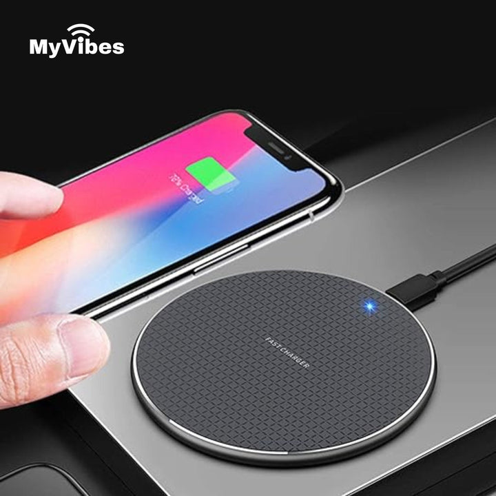 Chargeur sans fil MyVibes™ 10W | Recharge rapide, technologie Qi, polyvalent. - MYVIBES