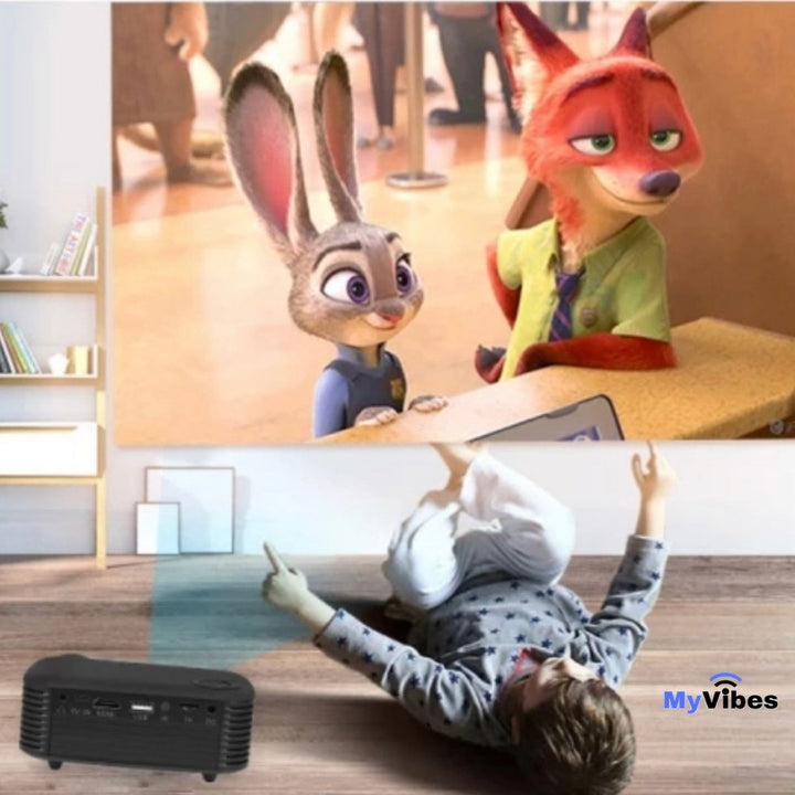 Mini projecteur LED portable | Home Cinéma 1080P LED HD Numérique - MYVIBES