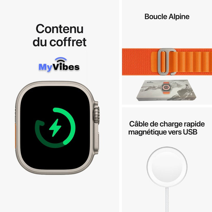 Montre connectée notification SMS/APPEL | Pour IPhone & Android | MY WATCH ULTRA MAX™ - MYVIBES